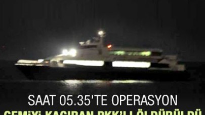 Deniz otobüsünü kaçıran terörist öldürüldü