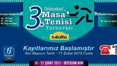 MASA TENİSİ TURNUVASI BAŞLIYOR