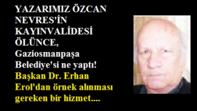 BELEDİYEDEN ÖRNEK HİZMET!