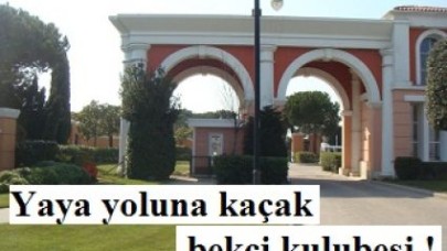 Yaya yoluna kaçak bekci kulubesi !