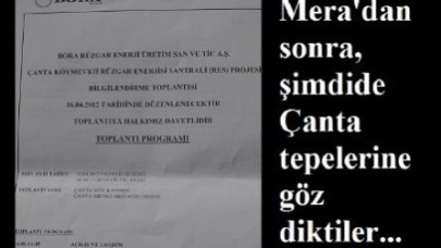 Şimdi'de Çanta tepelerine göz diktiler...