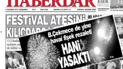 Havai fişeğe ceza kesildi...