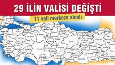 29 Şehre Yeni Vali