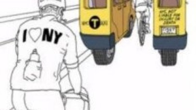 Bisikletler tam ortasından geçecek