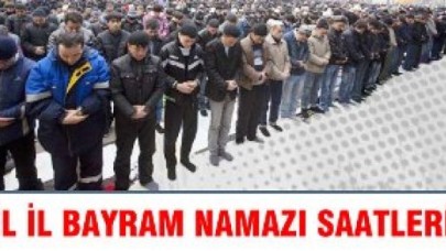 İl İl Kurban Bayramı Namazı Saatleri