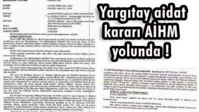 Yargıtay aidat kararı AİHM yolunda !