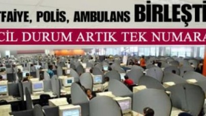 Acil durumda artık tek numara