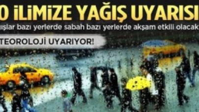 Dikkat! Her yerde yağış var
