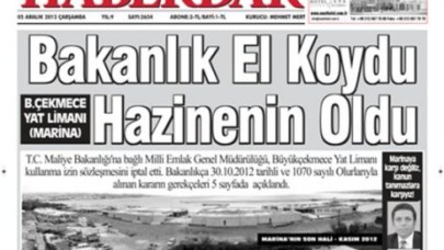 Bakanlık El Koydu MARİNA Hazinenin Oldu