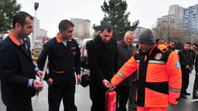 Belediye personeline yangın eğitimi