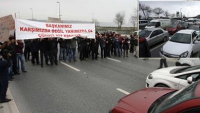 E-5 Karayolu'nu trafiğe kapattılar