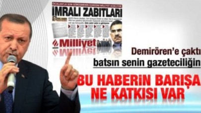 Erdoğan'dan Milliyet gazetesine çok sert tepki