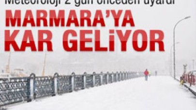 Marmara'ya Kar Geliyor