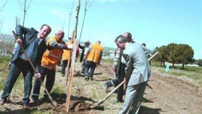 Kumburgaz'da Piknik Havasında Ağaç Dikimi