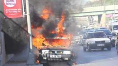 Seyir Halinde Yanmaya Başladı