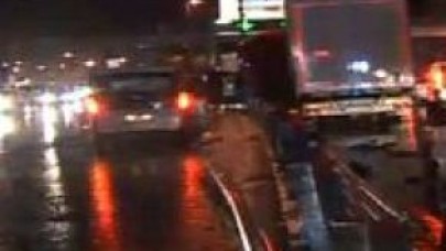 E-5'e yıldırım düştü