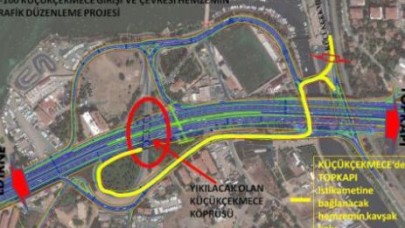 Küçükçekmece Köprülü Kavşağı'nda Trafik Sorunu Çözülüyor