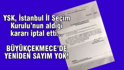 YSK yeniden sayımları iptal etti...