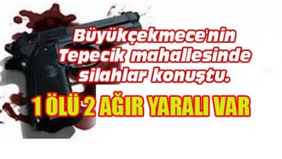 Büyükçekmece'de Silahlar konuştu 1 ölü 2 yaralı!
