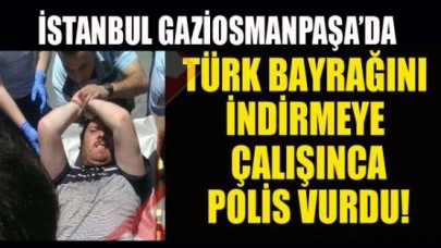 İstanbul'da Türk Bayrağını İndiren Kişi Vuruldu