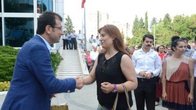 BELEDİYE PERSONELİ BAYRAMLAŞTI