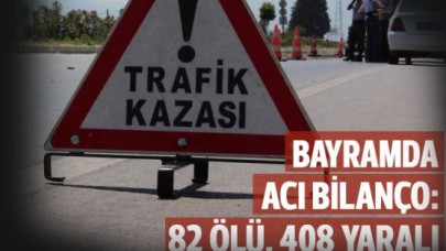 Bayramda ağır bilanço: 82 ölü, 408 yaralı