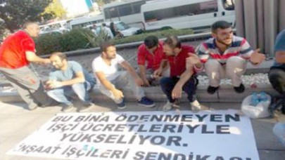 İnşaat işçilerinden protesto!