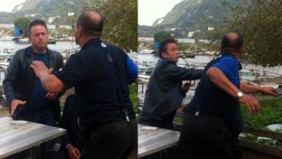 Aniden ayağa kalkıp tokatladı