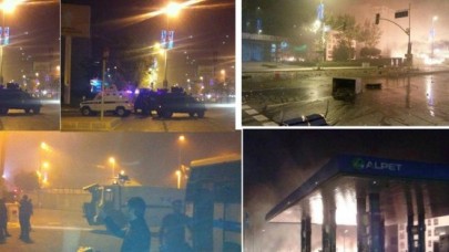 Esenyurt'ta Bir Belediye Otobüsü ile Çöp Kamyonunu Yaktılar