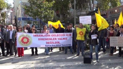 EĞİTİM- SEN VE CHP İŞİD’İ PROTESTO ETTİ!