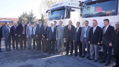 4 TIR Kışlık Kıyafet Suriyeliler için yola çıktı