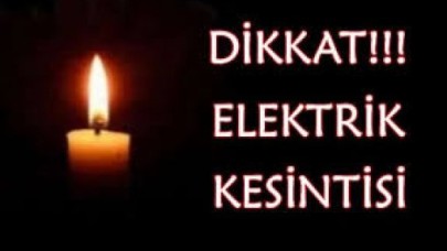 Pazar günü elektrik kesintisi