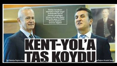 KENT YOL'A TAŞ KOYDU