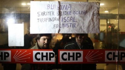 İşçiler CHP İstanbul il binasını işgal etti