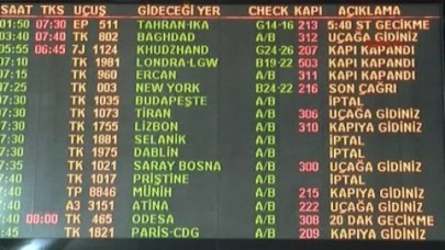 THY tam 229 seferini iptal etti