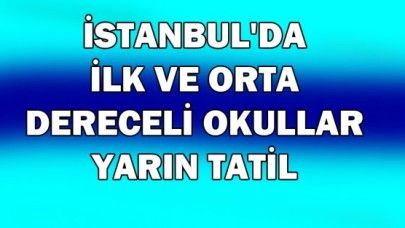 İstanbul'da okullar 1 gün tatil