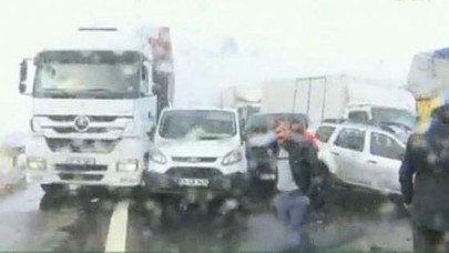 D-100 Karayolu'nda Silivri-Selimpaşa Yönü Trafiğe Kapandı