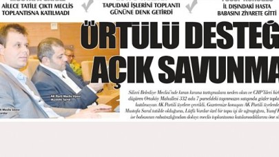 ÖRTÜLÜ DESTEĞE AK SAVUNMA!