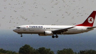 THY Uçağı Kuş Sürüsüne Girdi