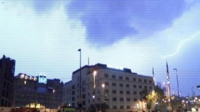 İstanbulu şimşekler aydınlattı