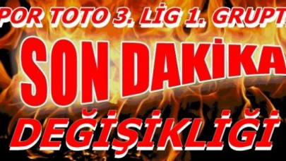 Final yerinde son dakika değişikliği