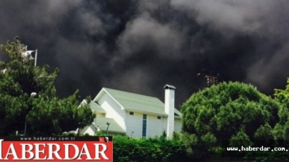 Silivride Fabrika cayır cayır yanıyor