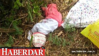 1 haftalık bebeği tarlaya attılar!