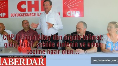 Altay; erken Seçimde kongreleri erteleriz…