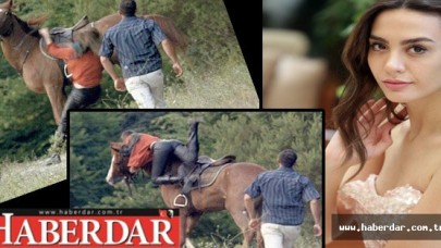 Dizi setinde talihsiz kaza!
