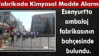 Fabrikada Kimyasal Madde Alarmı