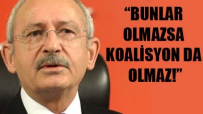 CHPden koalisyon için 5 şart!