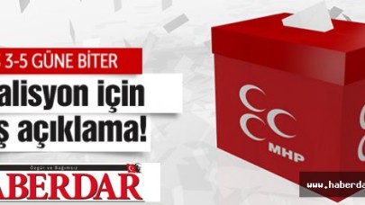 MHPden flaş koalisyon açıklaması!