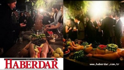 Çıplak kadınlar meyve tabağı oldu!