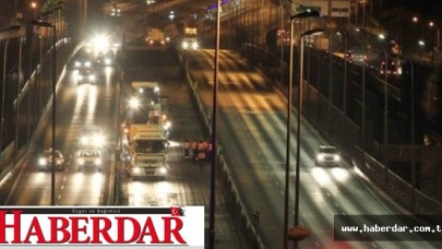 Haliç Köprüsü metrobüs yolunda bakım çalışmaları başladı